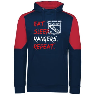 Jr Ranger Blue Chip Performance Hoodie - Navy/Red Product Image